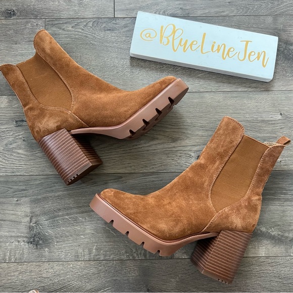 Sam Edelman Rollins Suede Lug Sole Booties NWOT - Picture 1 of 8